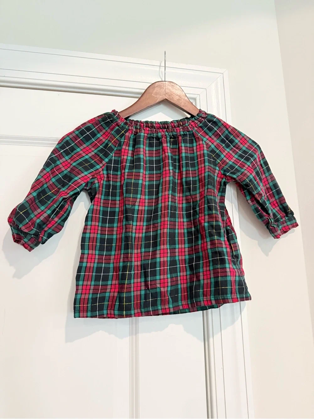 Old Navy Red and Green Plaid Top
